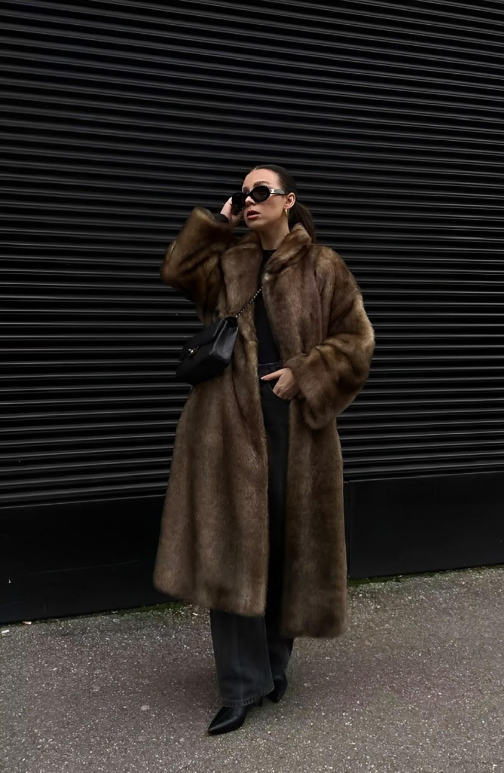 FLUFFY TRENCH COAT